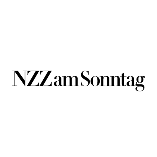 The  Dr. Liv Kraemer Skincare press logo of NZZ am Sonntag in front of a white background