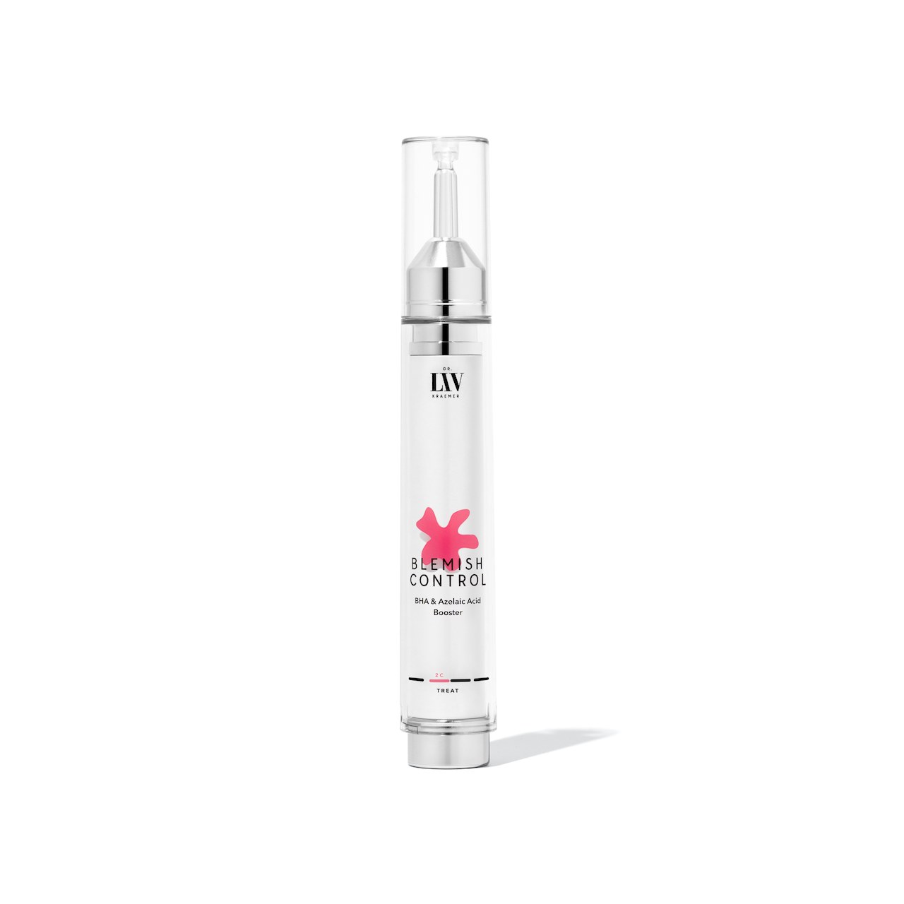 Blemish Control is an oil-free booster serum formulated specifically to tackle acne-prone skin including pimples, blackheads and large pores. Thanks to its superstar ingredient - BHA, combined with Azelaic Acid, this booster serum helps clear your skin and prevent further breakouts when used daily; developed by board certified dermatologist and skin longevity expert Dr. Liv Kraemer.