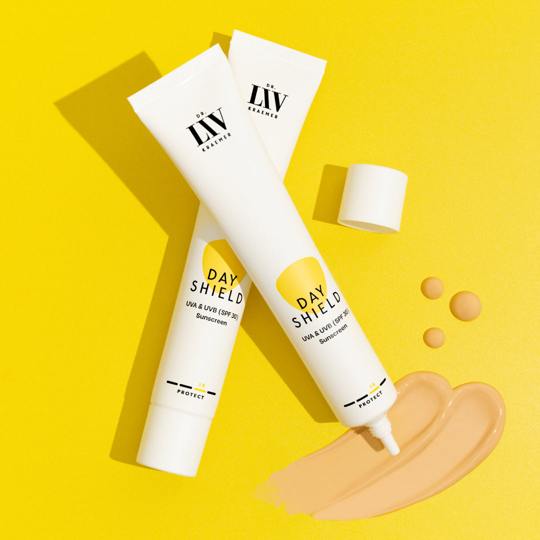 SPF 30 suitable for sensitive, acne-prone skin. SPF without white cast. Swiss broad-spectrum SPF. Developed by Dr. Liv Kraemer. UVB and UVA protection