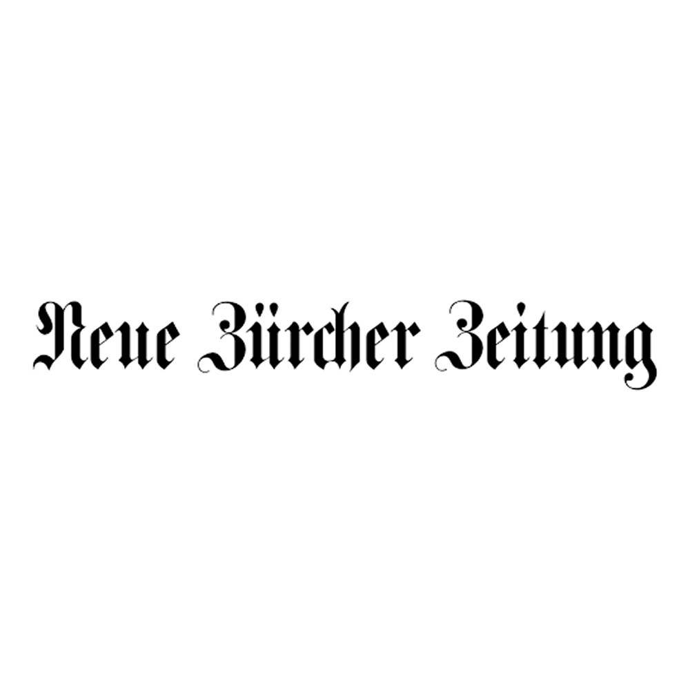 Dr. Liv Kraemer Skincare press logo of Neue Zürcher Zeitung in front of a white background