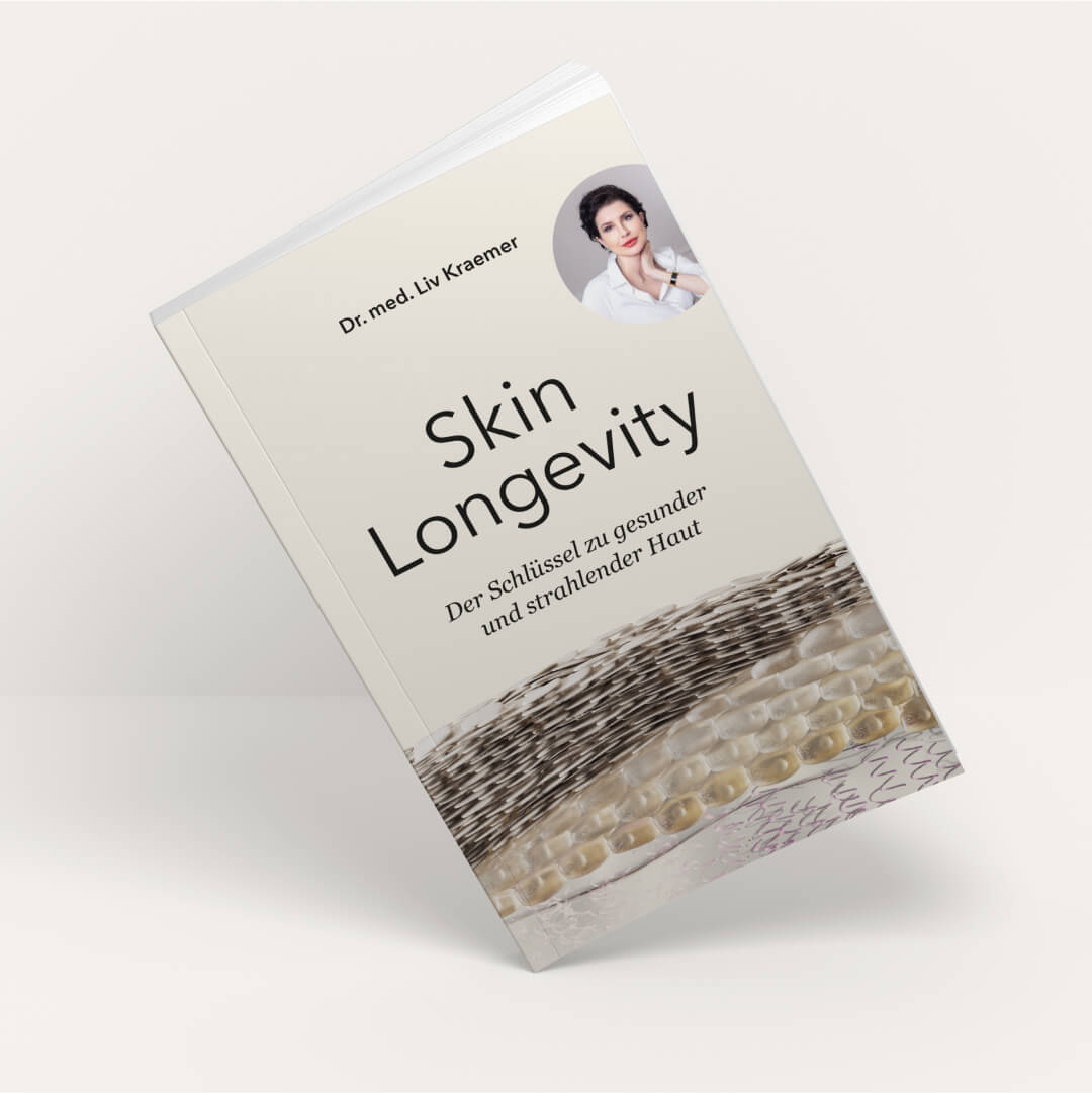 Skin Longevity Book by Dr. Liv Kraemer. Book about longevity. Book about skin longevity. 
